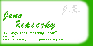 jeno repiczky business card